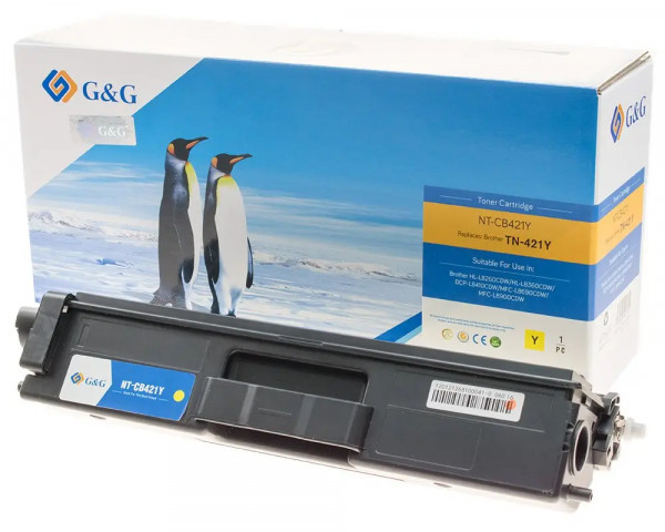 Kompatibler-Toner ersetzt Brother TN-421Y Yellow