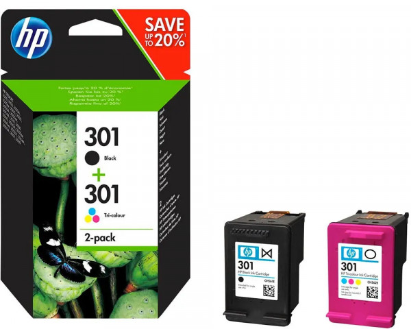 Original-Multipack HP Nr.301 Schwarz+Farbe