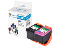 Multipack Rebuilt XL-Patronen ersetzt HP Nr.303XL Black+Color (mit Chip)