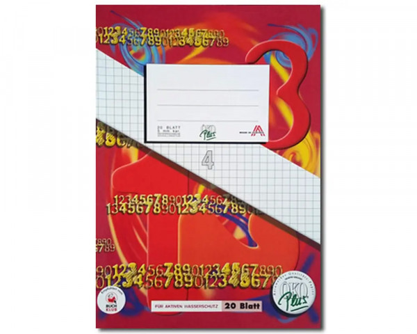 A5-Schulheft Neutral, 20 Blatt, kariert