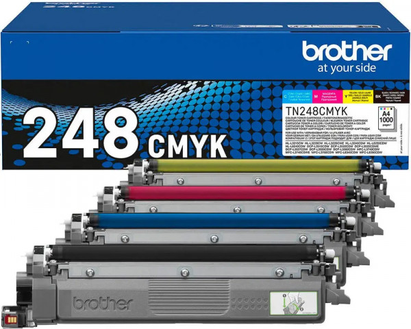 Brother TN-248CMYK Toner Value-Pack (4x 1000 ISO-Seiten)