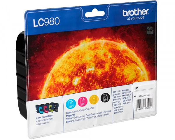 Original-Multipack Brother LC-980VALBP Black, Cyan, Magenta, Yellow