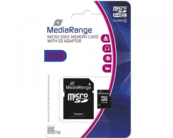 MediaRange microSDHC Memory Card 8GB
