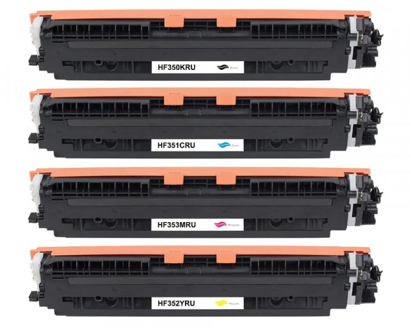 Sparpaket 4 Business-Toner ersetzt HP Nr.130A Serie (HP CF350A/ CF351A/ CF352A/ CF353A)