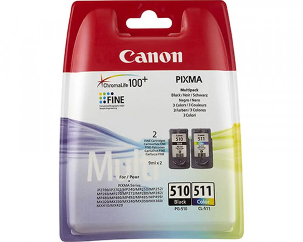 Original-Multipack Canon PG-510/ CL-511 Schwarz + Color