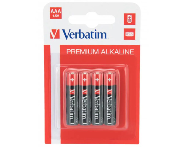 Verbatim AAA Alkaline Premium Batterien 4er-Pack 1,5V