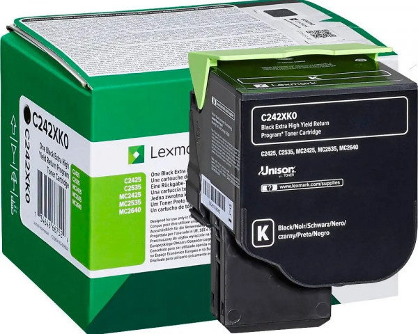 Original XXL-Toner Lexmark C242XK0 Black