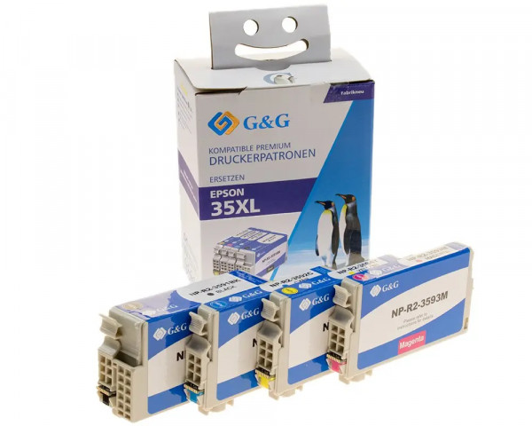 G&G Multipack ersetzt Epson Nr.35XL Serie C/M/Y/K