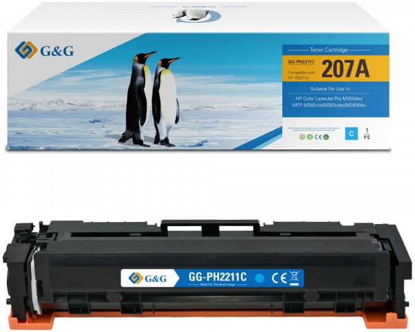 G&G Rebuilt-Toner ersetzt HP 207A/ W2211A Cyan