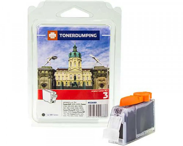 TONERDUMPING Druckerpatrone ersetzt Canon BCI-3eBK Schwarz