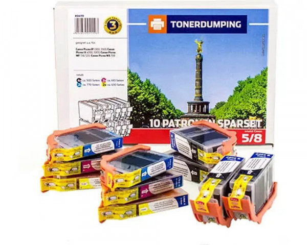 SPARPAKET 10 kompatible Druckerpatronen ersetzt Canon CLI-8/ PGI-5 Serie