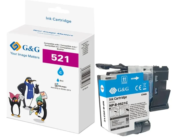 Kompatible Patrone ersetzt Brother LC521C Cyan