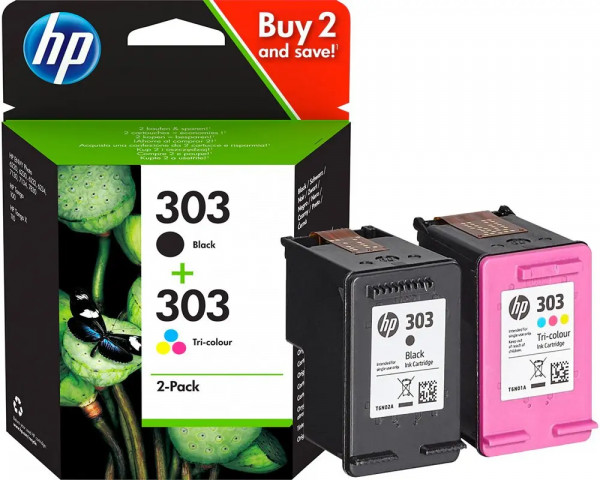 Original-Multipack HP Nr.303/ 3YM92AE Black+Color