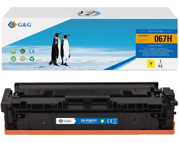 Kompatibler XL-Toner ersetzt Canon 067 H Yellow 2,35K
