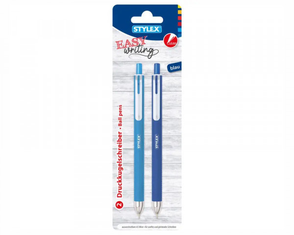 2 STYLEX Druck-Kugelschreiber Easy-Writing