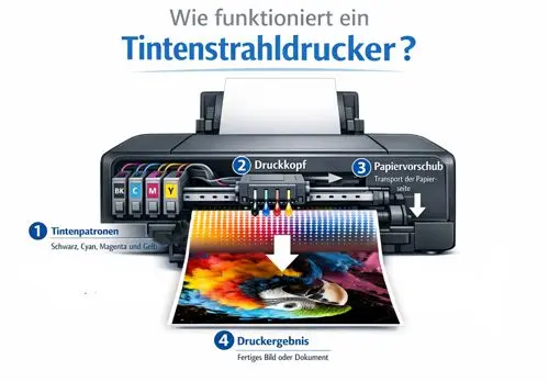 Wie funktioniert ein Tintenstrahldrucker?