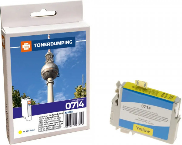 TONERDUMPING Patrone ersetzt Epson T0714 / T0894 Y