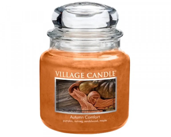 VILLAGE CANDLE Medium Jar - Autumn Comfort 105h