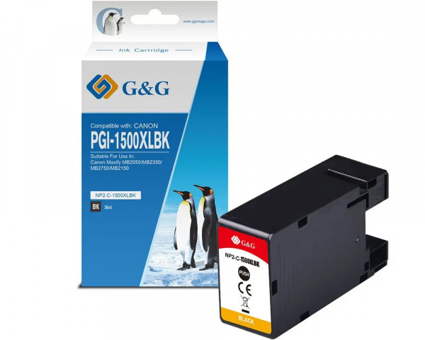 G&G-Druckerpatrone ersetzt Canon PGI-1500XLBK Black