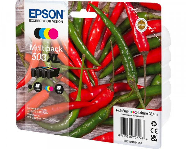 Original XL-Multipack Epson 503XL BK/C/M/Y/ C13T09R64010