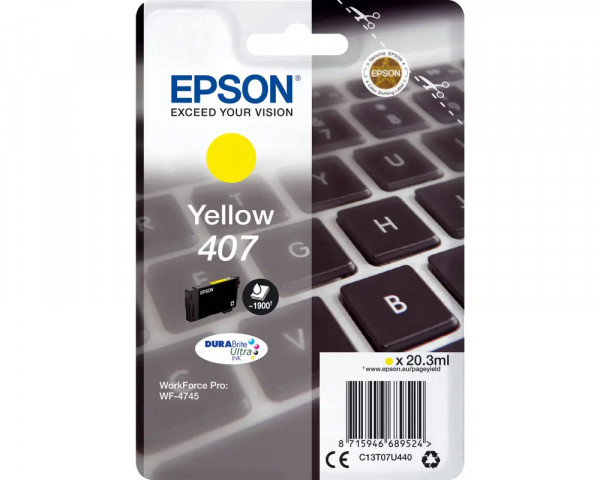 Original Druckerpatrone Epson Nr.407 Yellow