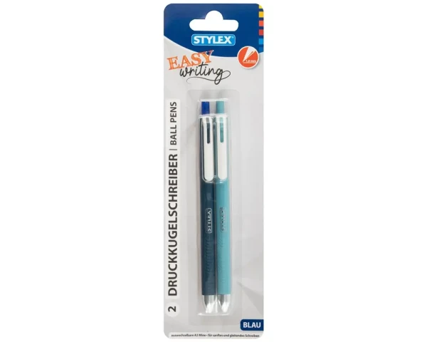 2 STYLEX Druck-Kugelschreiber Easy-Writing