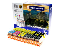 10er Sparpaket TONERDUMPING Patronen ersetzt Epson Nr.33XL Serie