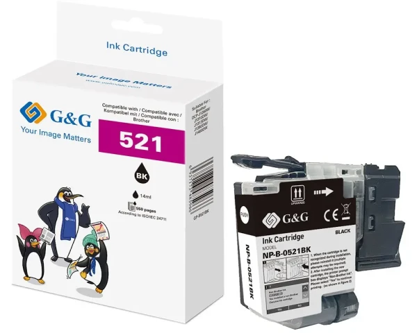 Kompatible Patrone ersetzt Brother LC521BK Black