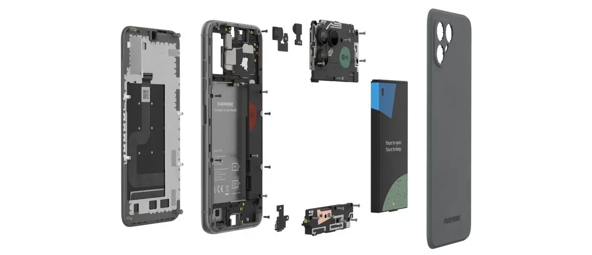 modulare Bauweise Fairphone 4 grau