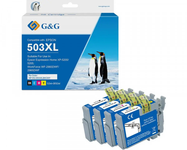 Multipack kompatibel zu Epson 503XL Serie BK/C/M/Y