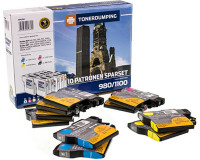 SPARPAKET 10 TONERDUMPING Patronen ersetzt Brother LC-1100/ LC-980 Serie