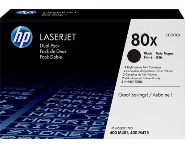 Original-Toner Doppelpack HP 80X/ CF280XD