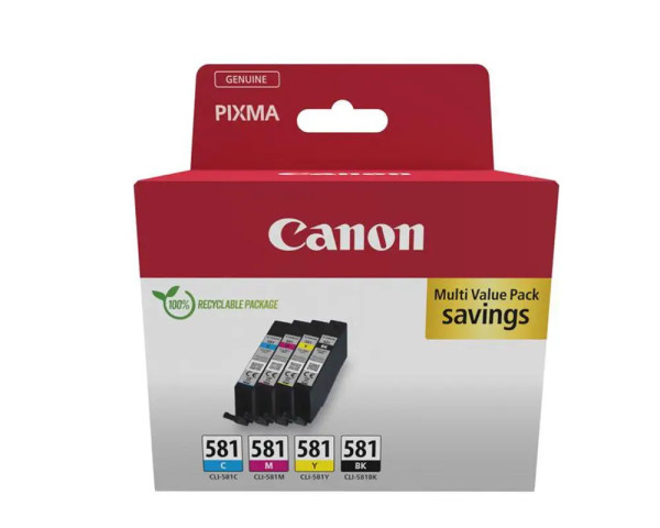 Original-Multipack Canon CLI-581 C/ M/ Y/ PHBK