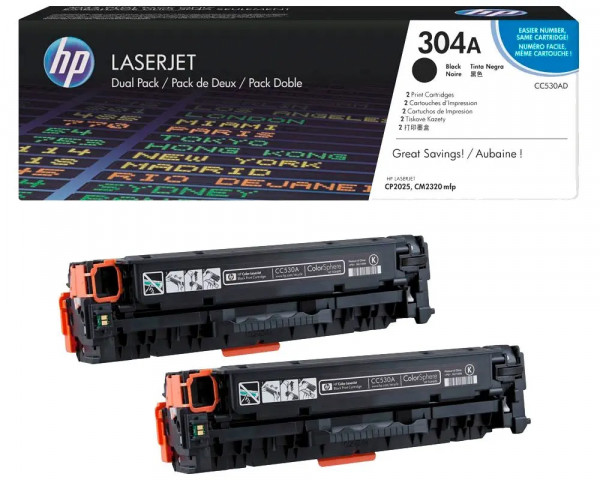 Doppelpack Original-Toner HP CC530AD