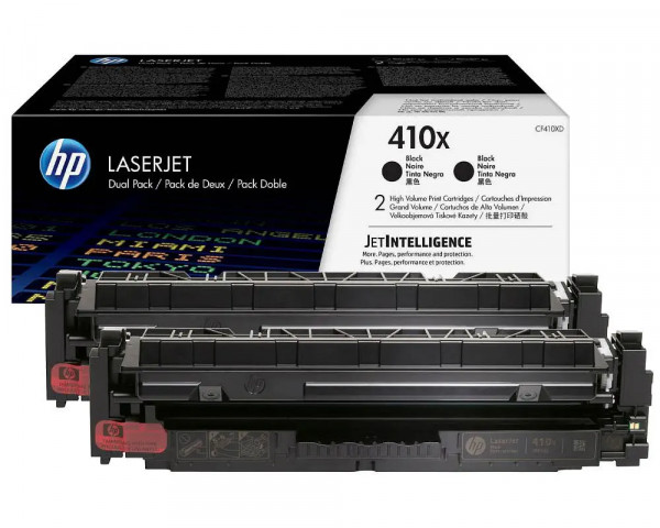 Original-Toner Doppelpack HP CF410XD (HP 410X) Schwarz