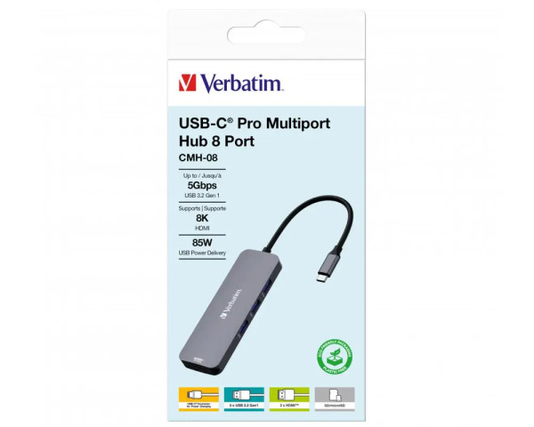 Verbatim USB-C Multiport Hub 8 ports SD/microSD