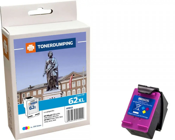 TONERDUMPING-Druckerpatrone ersetzt HP Nr.62XL Color