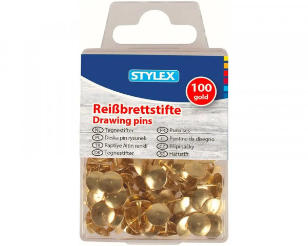 100 Reißnägel Goldfarben von Stylex