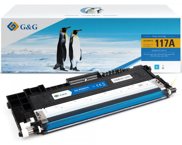Kompatibler-Toner ersetzt HP W2071A (117A) Cyan