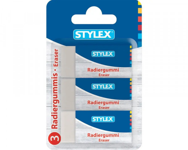 3 STYLEX Radiergummis