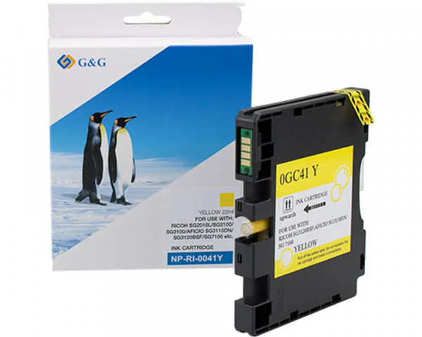 G&G-Druckerpatrone ersetzt Ricoh GC41YL Yellow