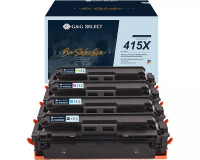 Sparpaket 4 kompatible XL-Toner ersetzt HP 415A/415X BK/C/M/Y Sparpaket 4 kompatible XL-Toner ersetzt HP 415A/415X BK/C/M/Y