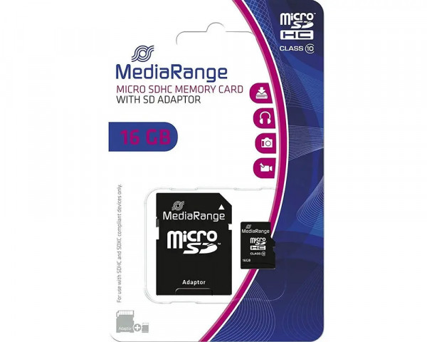 MediaRange microSDHC Memory Card 16GB