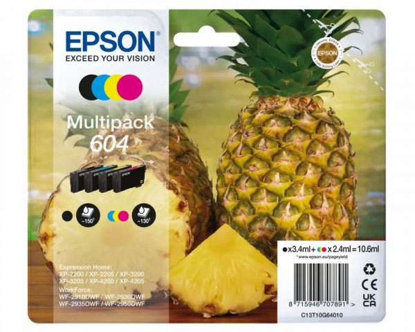 Original-Multipack Epson 604 BK/C/M/Y/ C13T10G64010