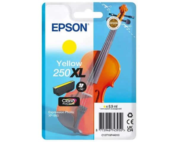 Epson 250XL Yellow Original-Druckerpatrone - 8,9ml, 740 Seiten