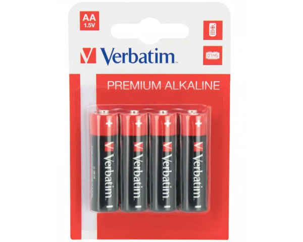 Verbatim AA Alkaline Premium Batterien 4er-Pack 1,5V