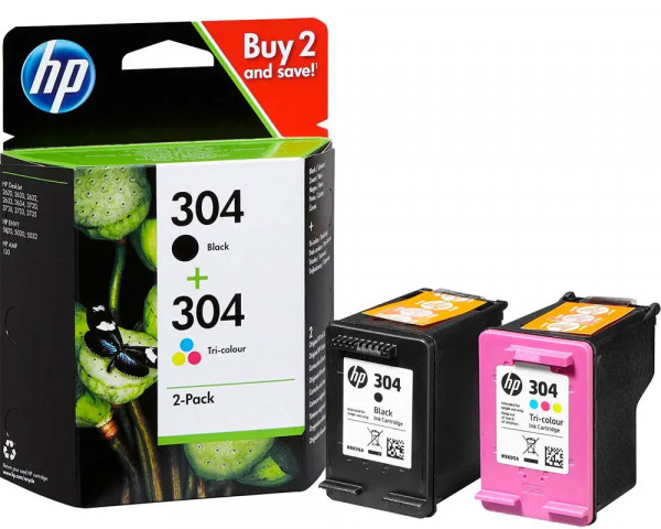 Original-Multipack HP Nr.304 Schwarz+Color