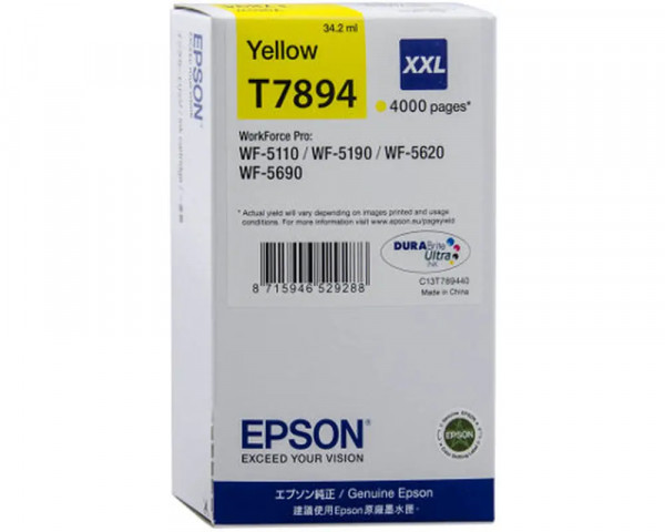 Original XXL-Druckerpatrone Epson T7894 (C13T789440) Yellow