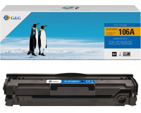 G&G XXL-Toner NT-PH1106LC kompatibel mit HP 106A/ W1106A Black