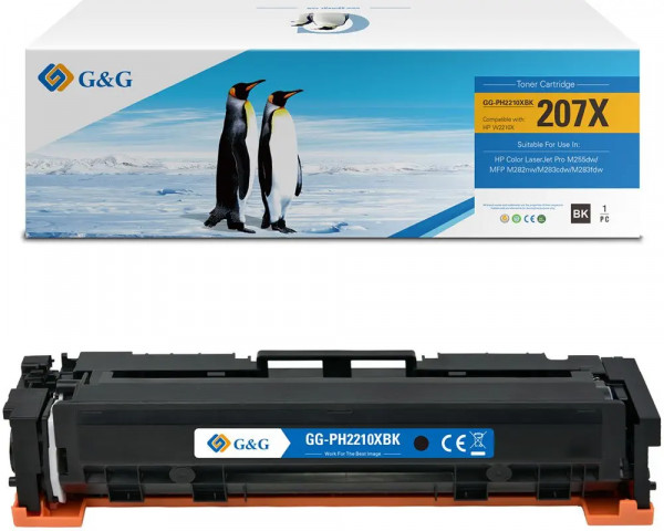 G&G Rebuilt-Toner ersetzt HP 207X/ W2210X Black